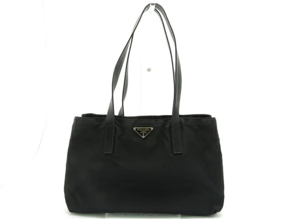 Prada shoulder bag calfskin black